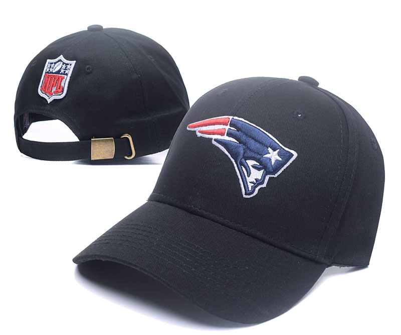 Patriots Fresh Logo Black Peaked Adjustable Hat SG