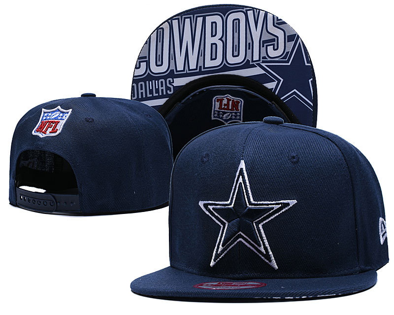 Cowboys Team Big Logo Navy Adjustable Hats TX