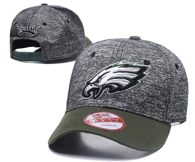 Eagles Team Logo Gray Peaked Adjustable Hat TX