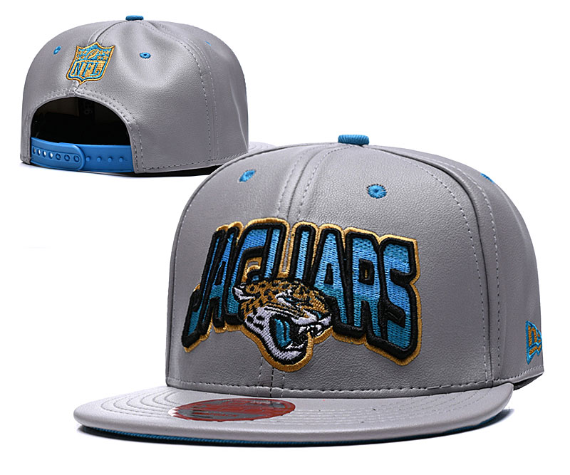 Jaguars Team Logo Gray Blue Adjustable Hat LT