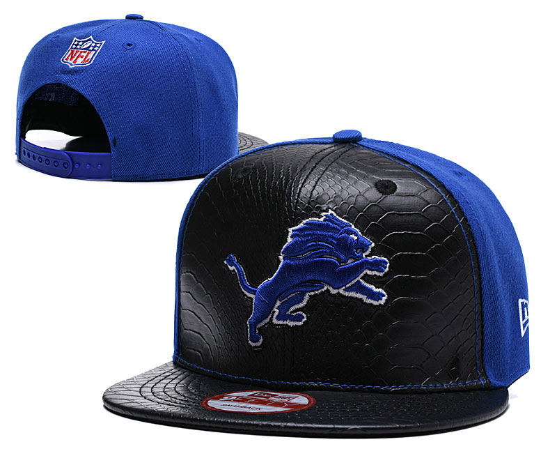 Lions Team Logo Black Blue Adjustable Hat TX