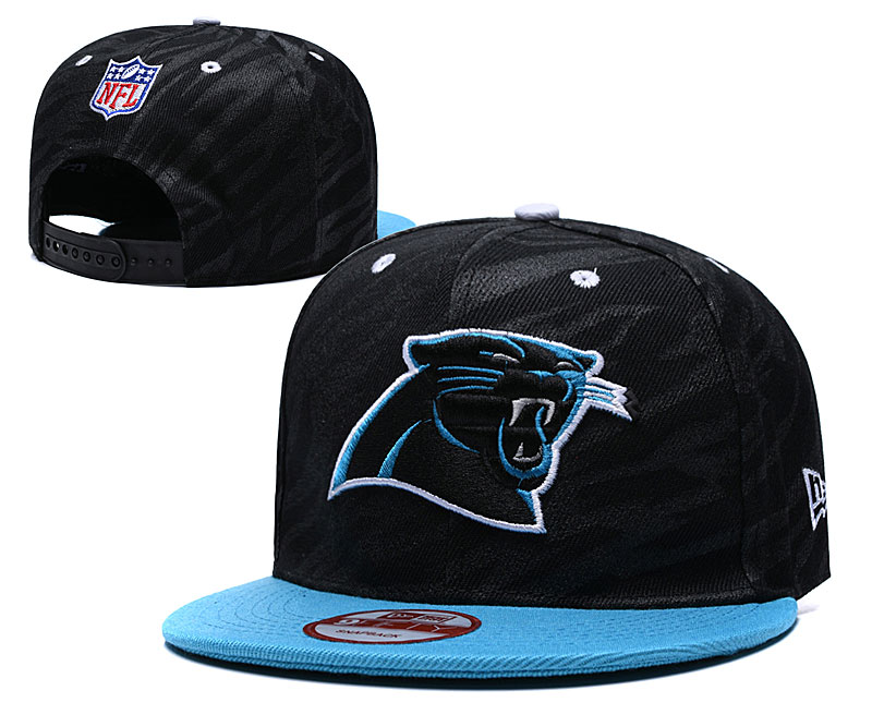 Panthers Fresh Logo Black Blue Adjustable Hat LT
