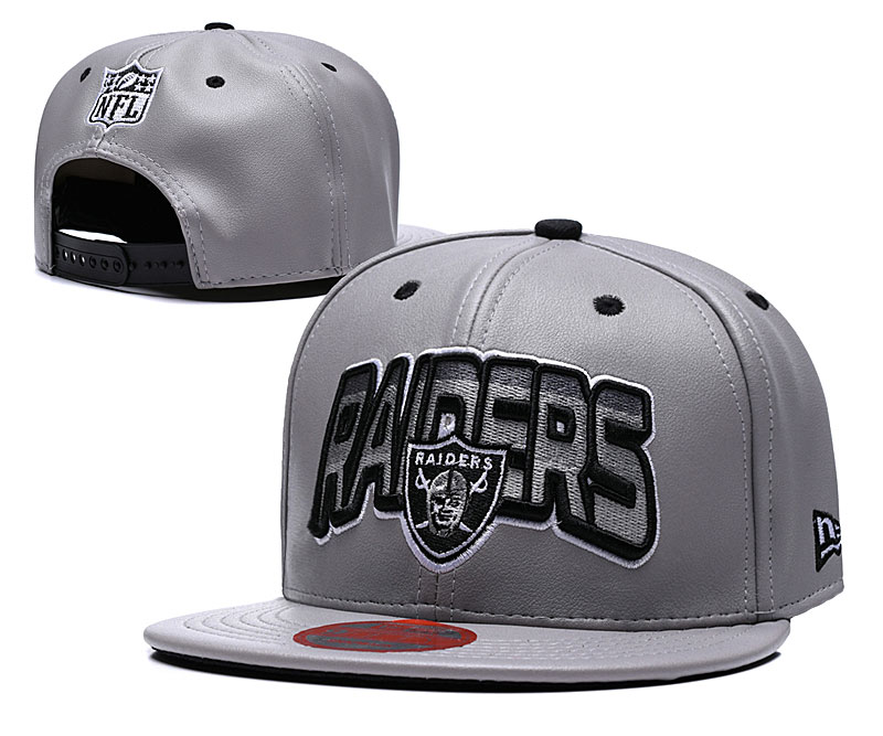 Raiders Team Logo Gray Adjustable Hat TX