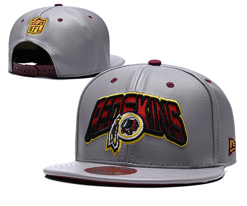 Redskins Team Logo Gray Adjustable Hat LH