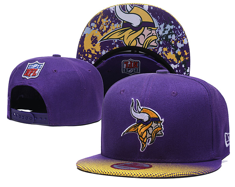 Vikings Team Logo Purple Adjustable Hat TX
