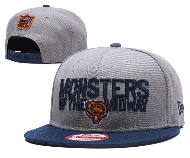 Bears Team Logo Gray Navy Adjustable Hat GS