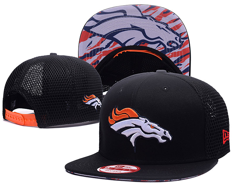 Broncos Team Logo Black Hollow Carved Adjustable Hat GS