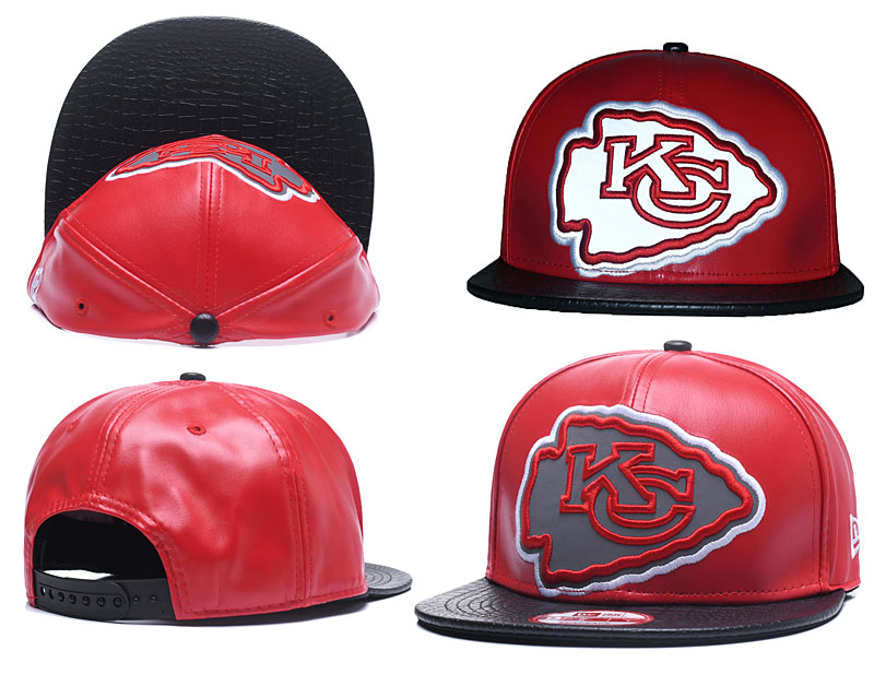 Chiefs Fresh Logo Red Leather Adjustable Hat GS