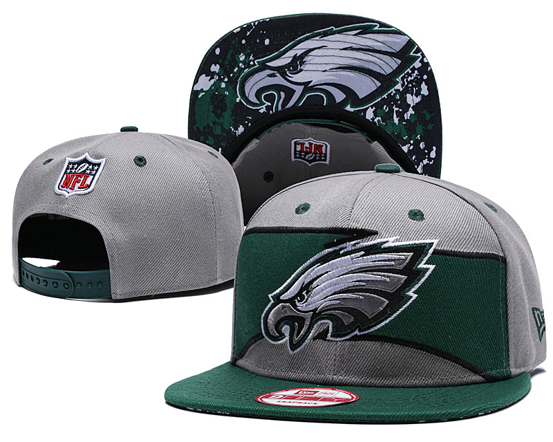 Eagles Fresh Green Gray Adjustable Hat GS