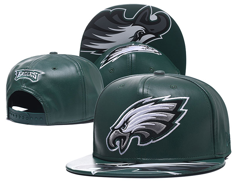 Eagles Fresh Logo Green Leather Adjustable Hat GS