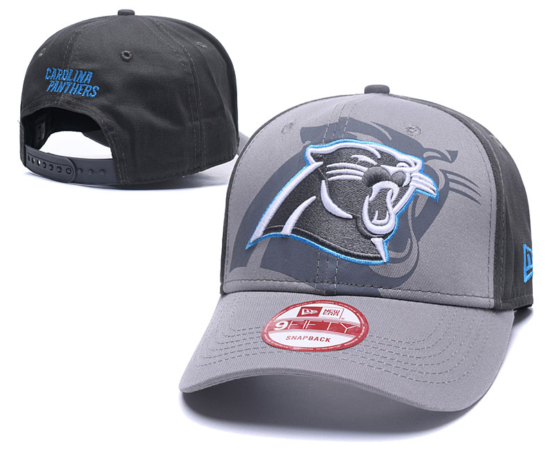 Panthers Team Logo Gray Peaked Adjustable Hat GS