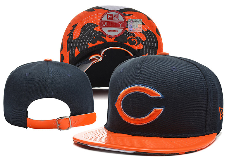 Bears Fresh Logo Navy Orange Adjustable Hat YD