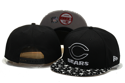Bears Team Logo Black Stars Adjustable Hat GS