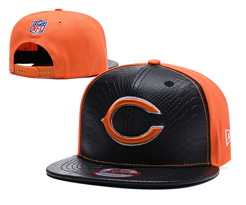 Bears Team Logo Orange Black Adjustable Hat TX