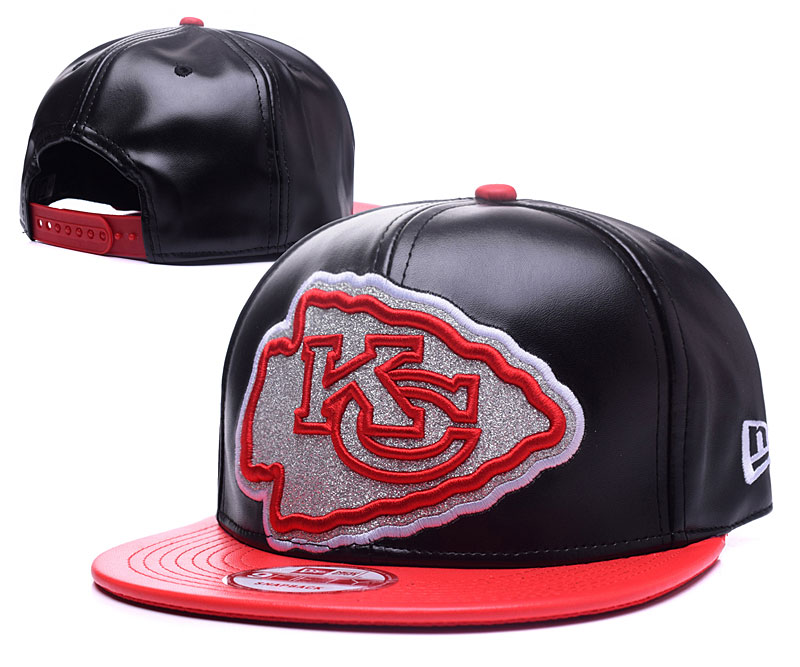 Chiefs Team Big Logo Black Red Adjustable Hat GS