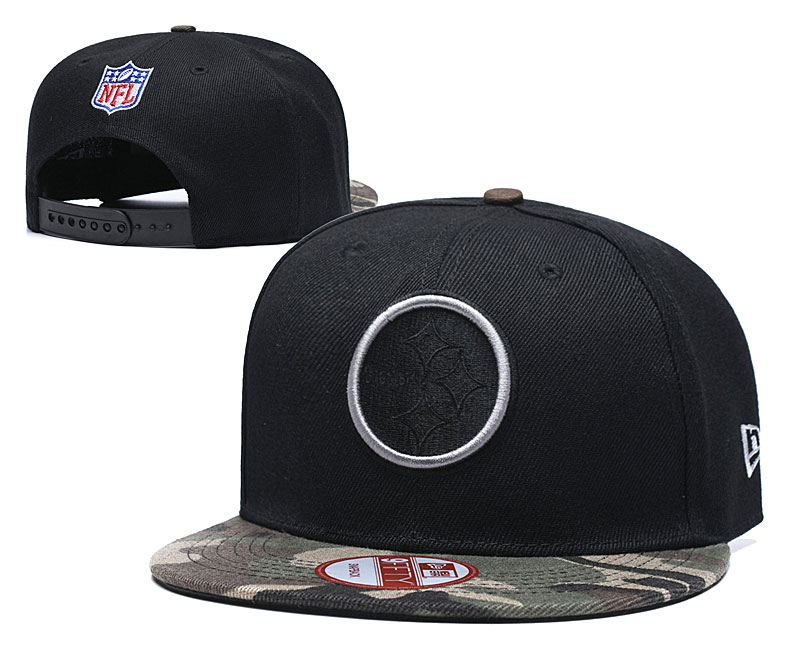Steelers Team Logo Black Adjustable Hat TX