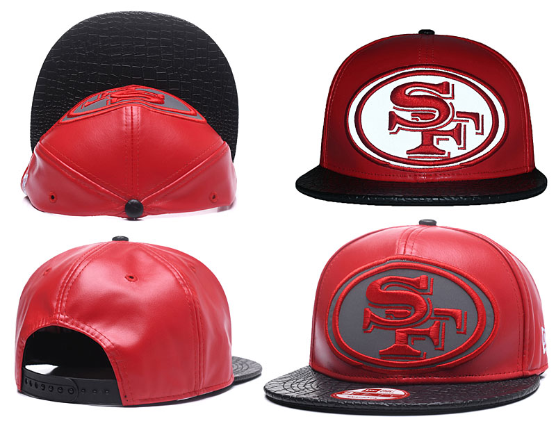 49ers Team Big Logo Red Adjustable Hat GS