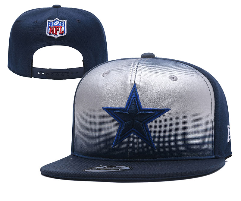 Cowboys Team Logo Silver Navy Adjustable Hat YD
