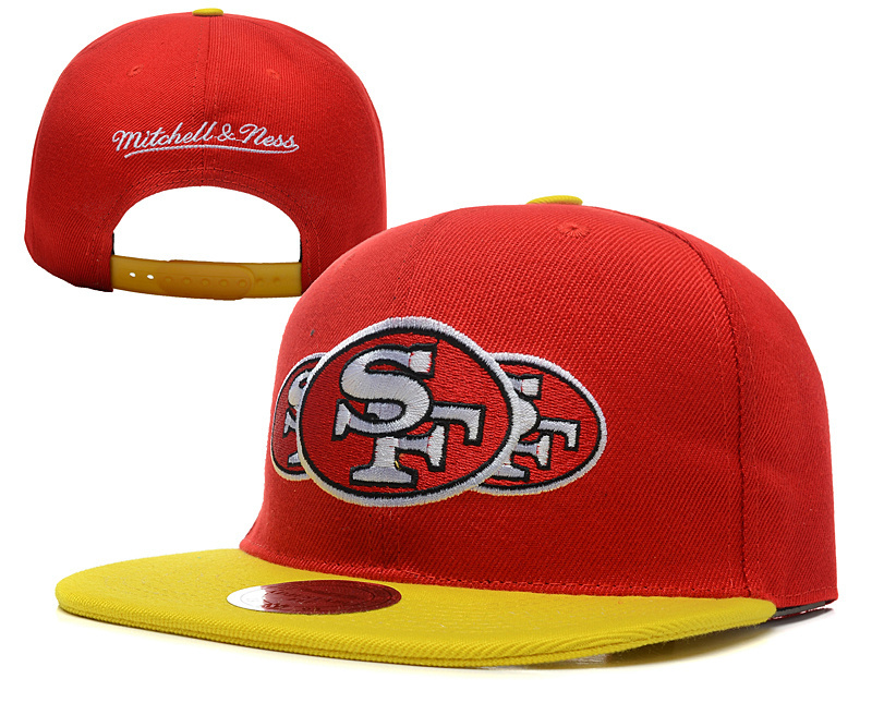 49ers Team Logo Red Yellow Adjustable Hat YD