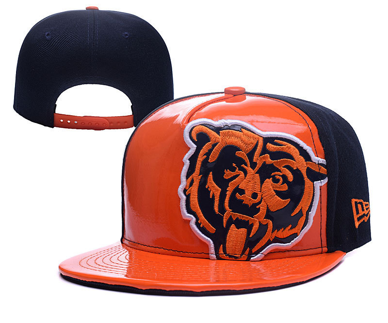 Bears Team Big Logo Orange Black Adjustable Hat YD