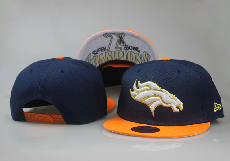 Broncos Fresh Logo Navy Orange Adjustable Hat LT