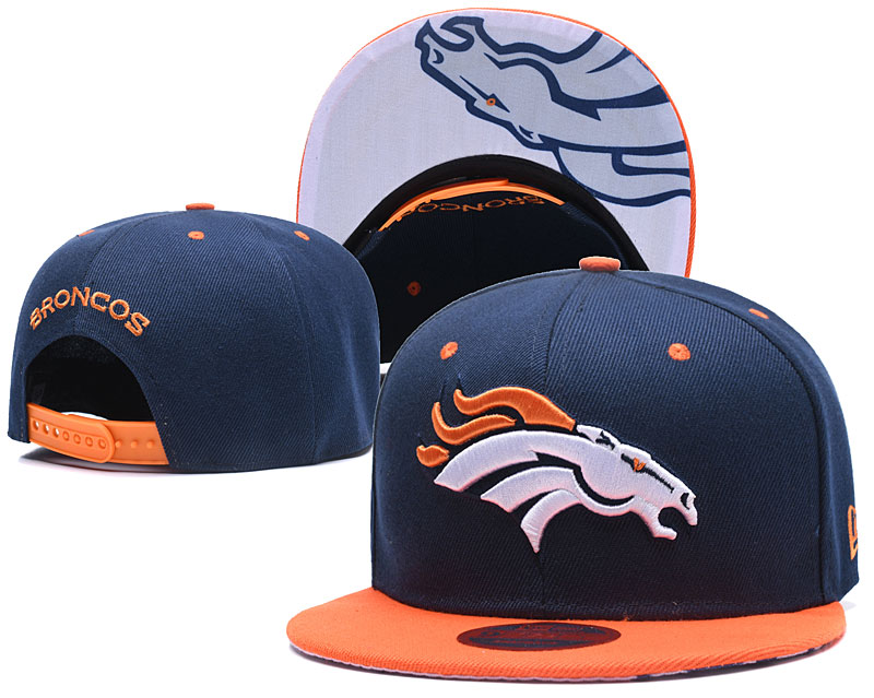 Broncos Fresh Logo Navy Orange White Adjustable Hat LT