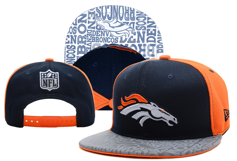 Broncos Team Logo Black Orange Adjustable Hat YD