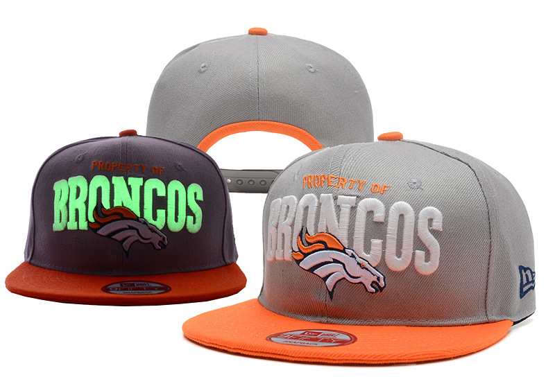 Broncos Team Logo Gray Orange Adjustable Hat YD