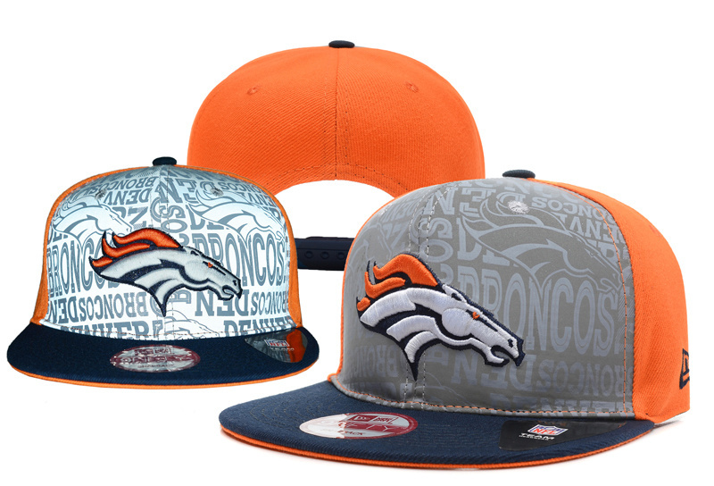 Broncos Team Logo Orange Gray Adjustable Hat YD