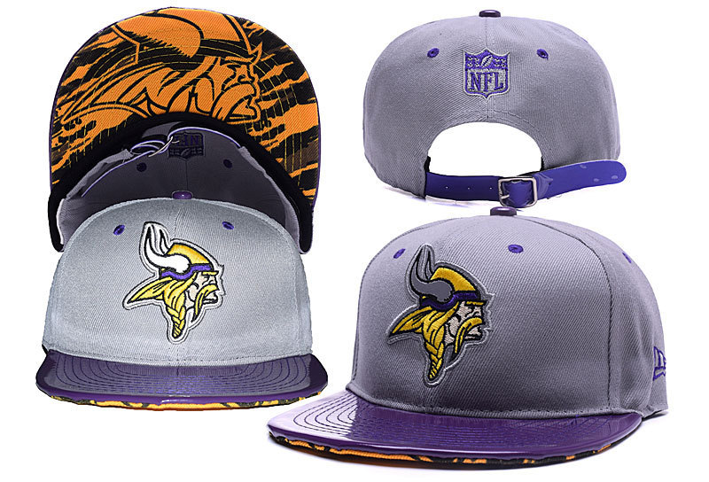 Vinkings Team Logo Gray Purple Adjustable Hat YD