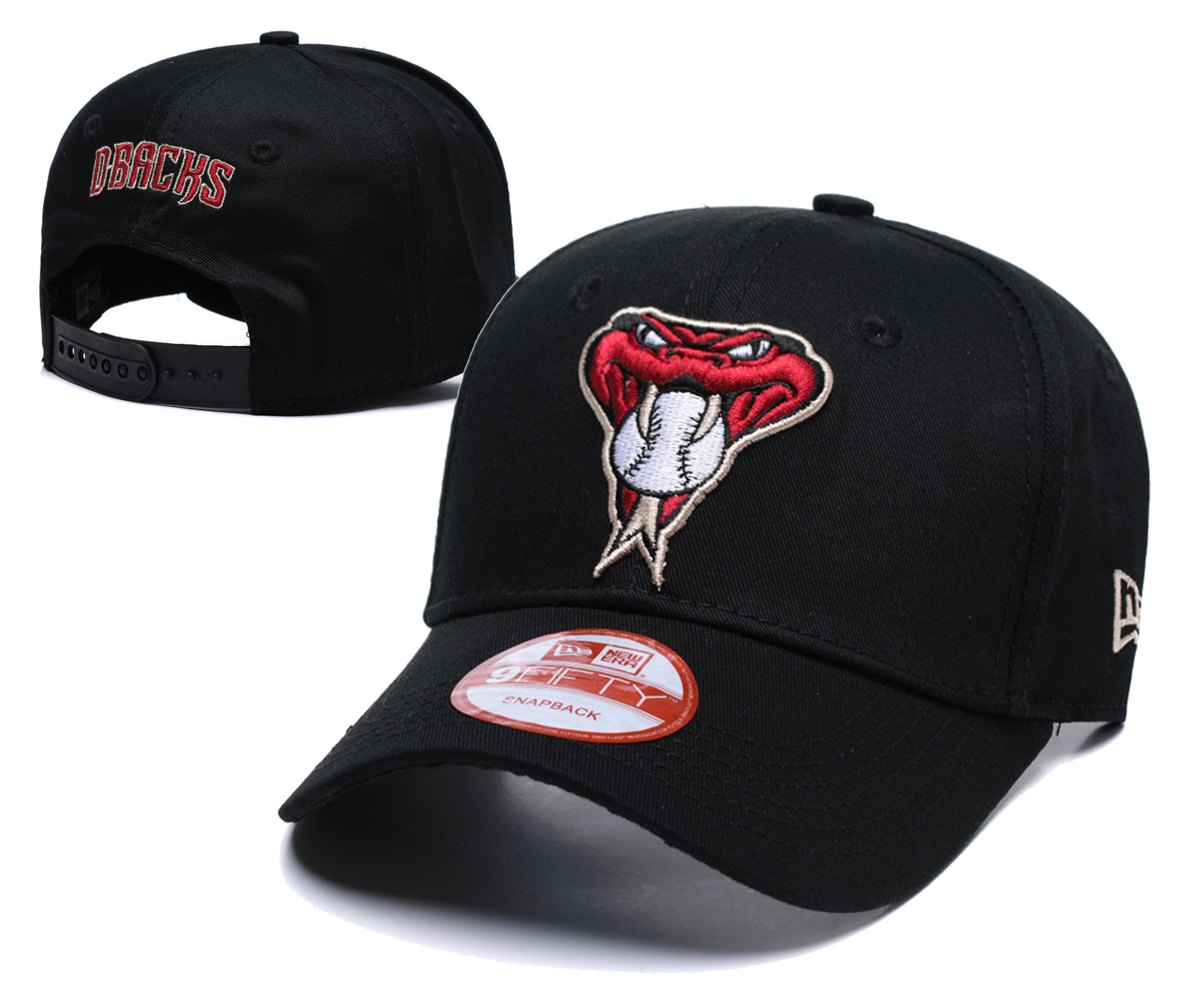 Diamondbacks Fresh Logo Black Peaked Adjustable Hat TX