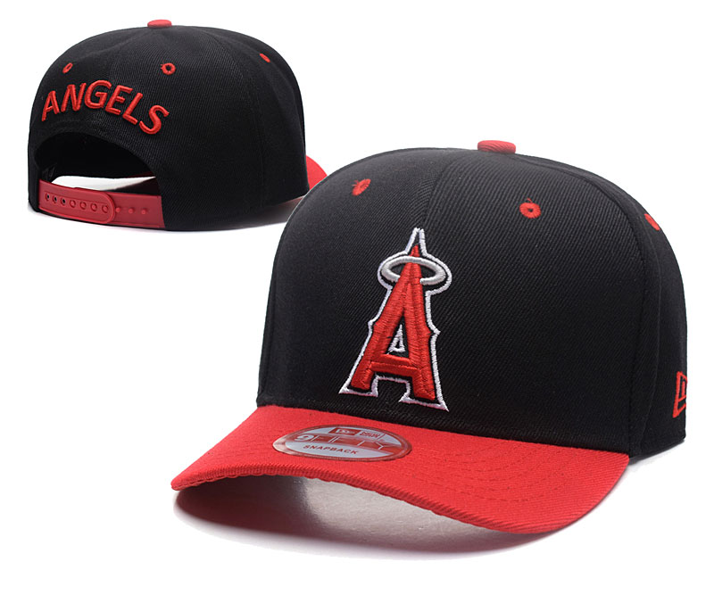 Angels Fresh Logo Black Peaked Adjustable Hat TX
