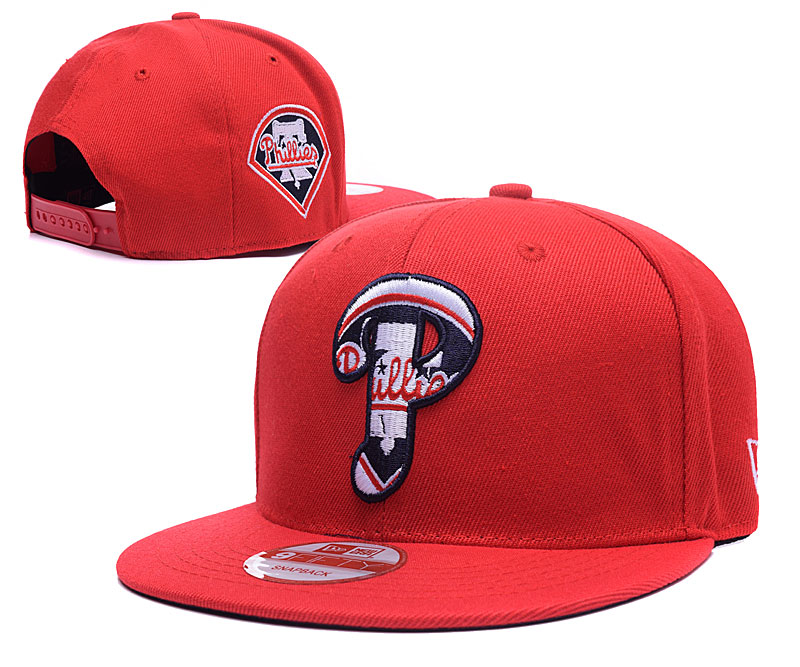 Phillies Team Logo Red Adjustable Hat LH