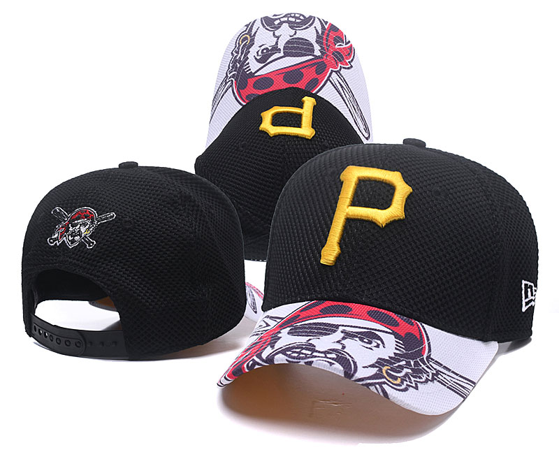 Pirates Fresh Logo Black Peaked Adjustable Hat TX
