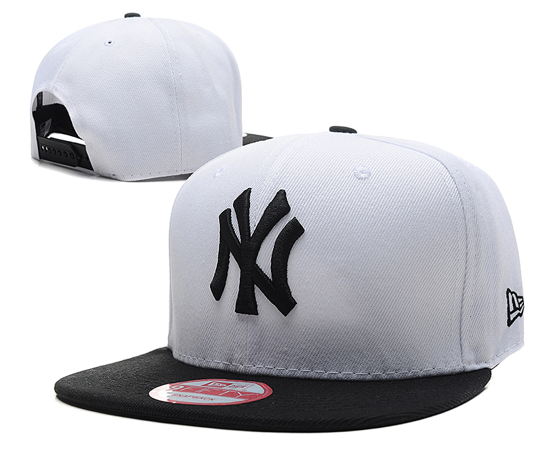 Yankees Team Black Logo White Adjustable Hat SG