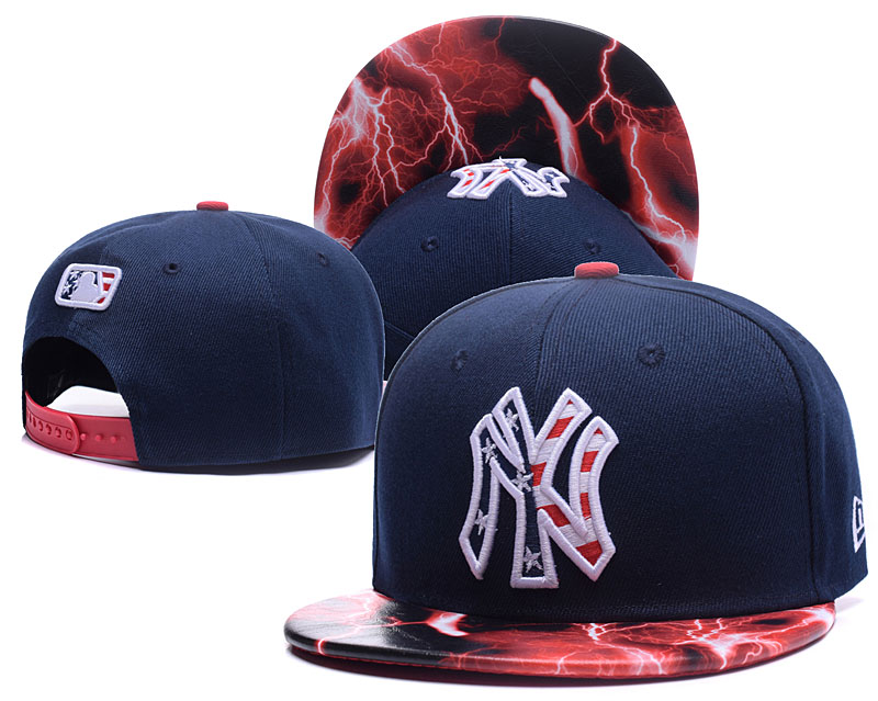 Yankees USA Flag Logo Navy Adjustable Hat LH