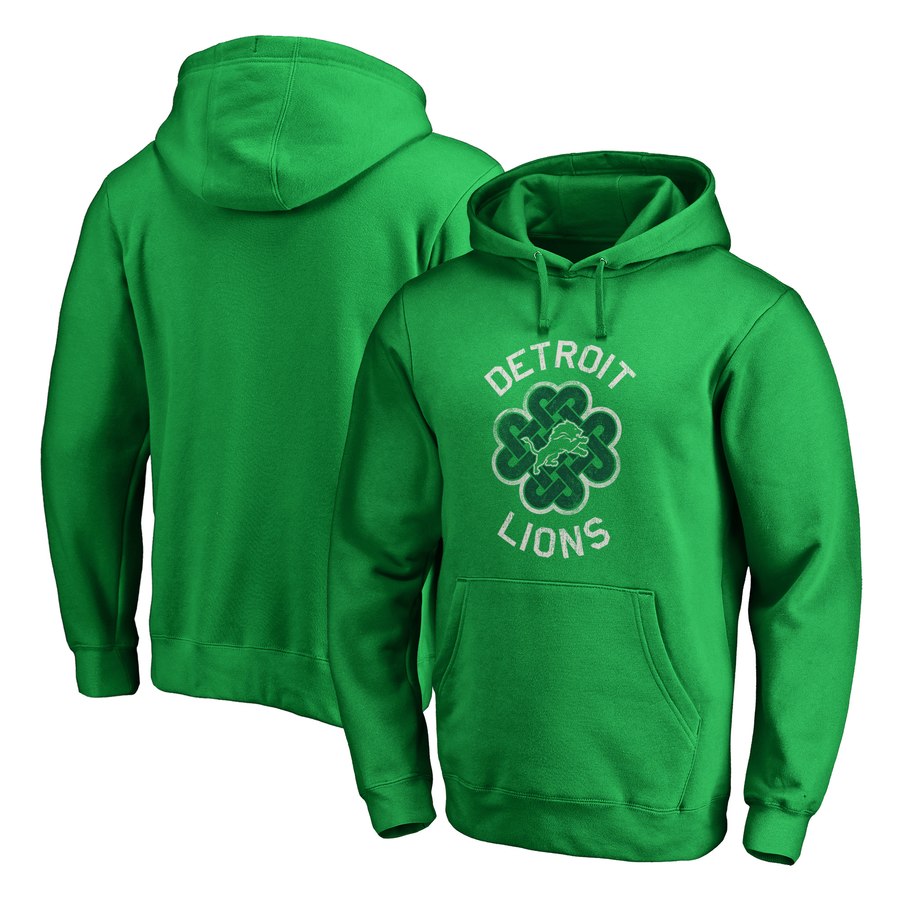 Detroit Lions NFL Pro Line by Fanatics Branded St. Patrick's Day Luck Tradition Pullover Hoodie Kelly Green