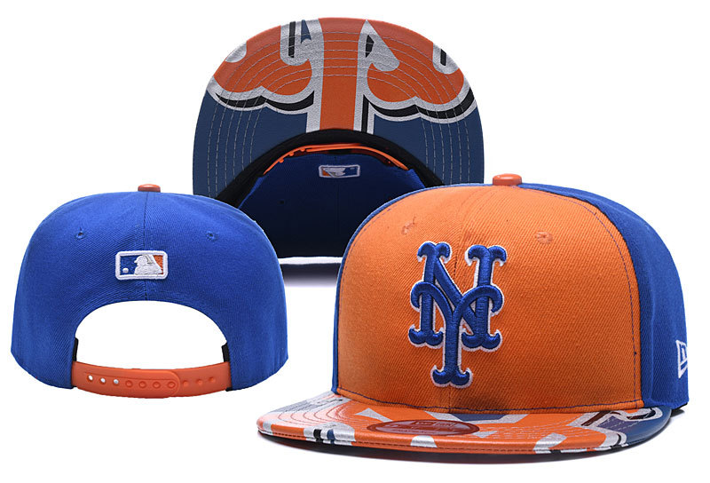 Mets Fresh Logo Blue Orange Adjustable Hat YD