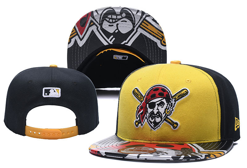 Pirates Fresh Logo Yellow Black Adjustable Hat YD