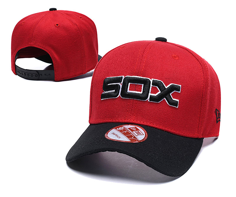 White Sox Team Logo Red Peaked Adjustable Hat TX