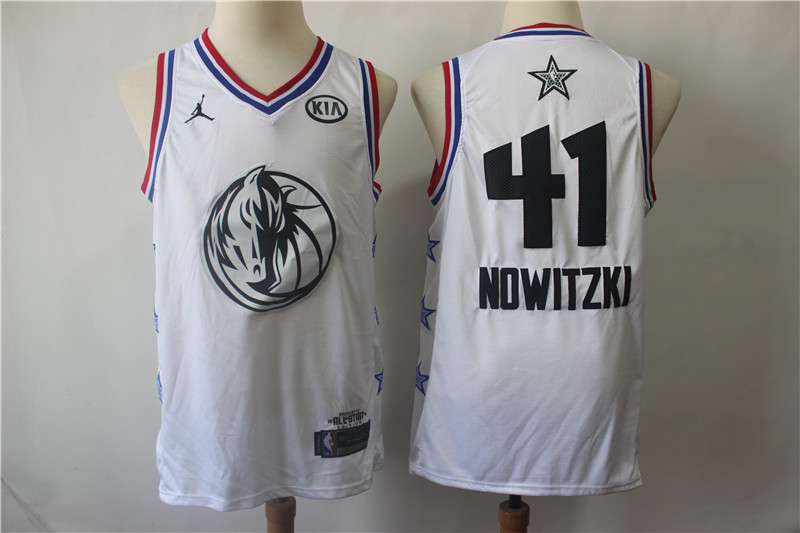 Mavericks 41 Dirk Nowitzki White 2019 NBA All-Star Game Jordan Brand Swingman Jersey