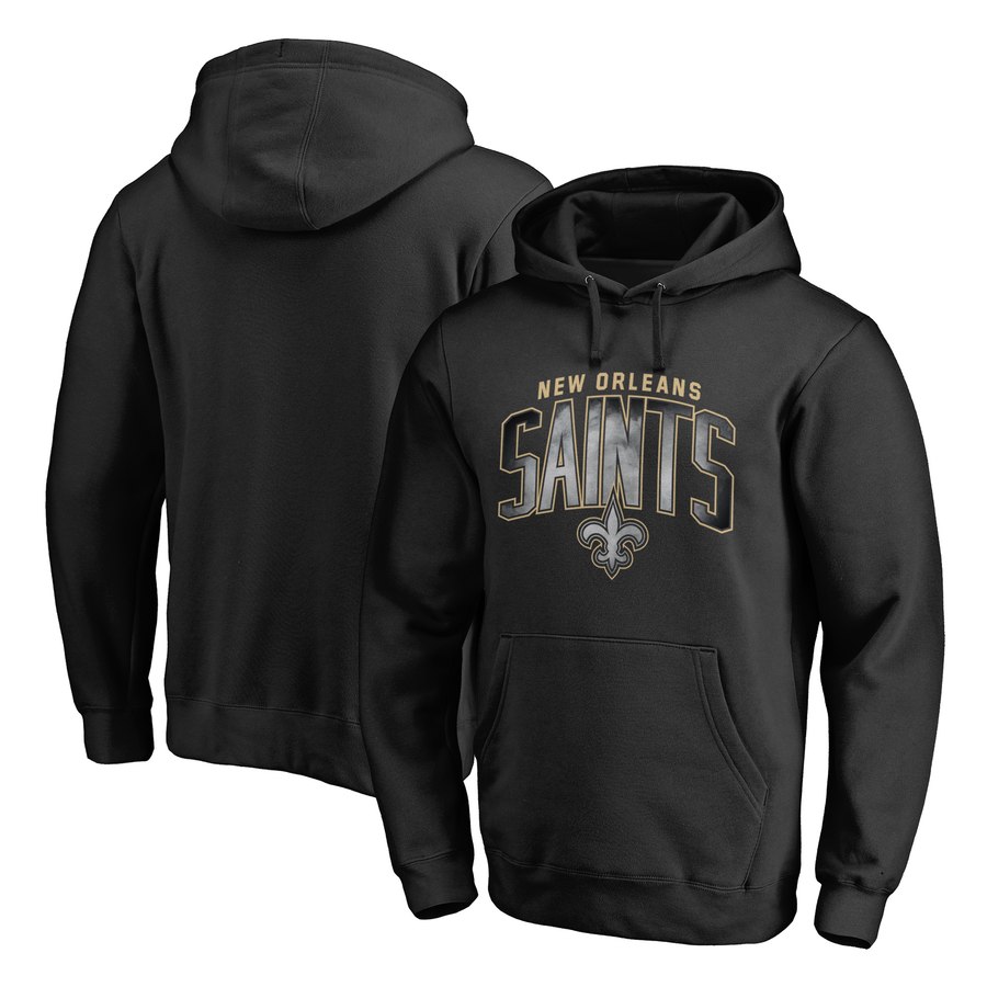 New Orleans Saints NFL Pro Line by Fanatics Branded Big & Tall Arch Smoke Pullover Hoodie Black
