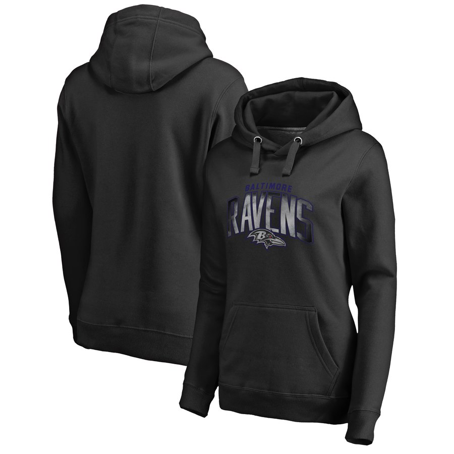 Baltimore Ravens NFL Pro Line by Fanatics Branded Women's Plus Size Arch Smoke Pullover Hoodie