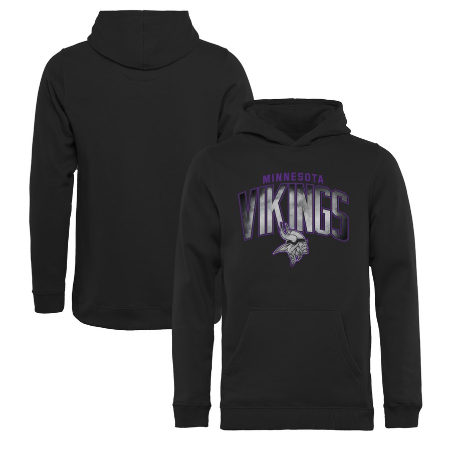 Minnesota Vikings NFL Pro Line by Fanatics Branded Youth Arch Smoke Pullover Hoodie Black