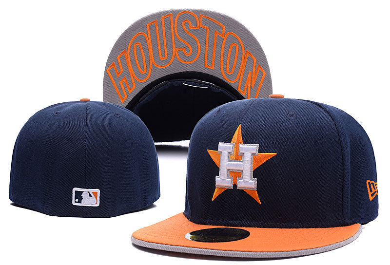Astros Team Logo Navy Fitted Hat LX