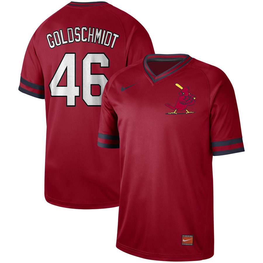 St. Louis Cardinals 46 Paul Goldschmidt Red Throwback Jersey
