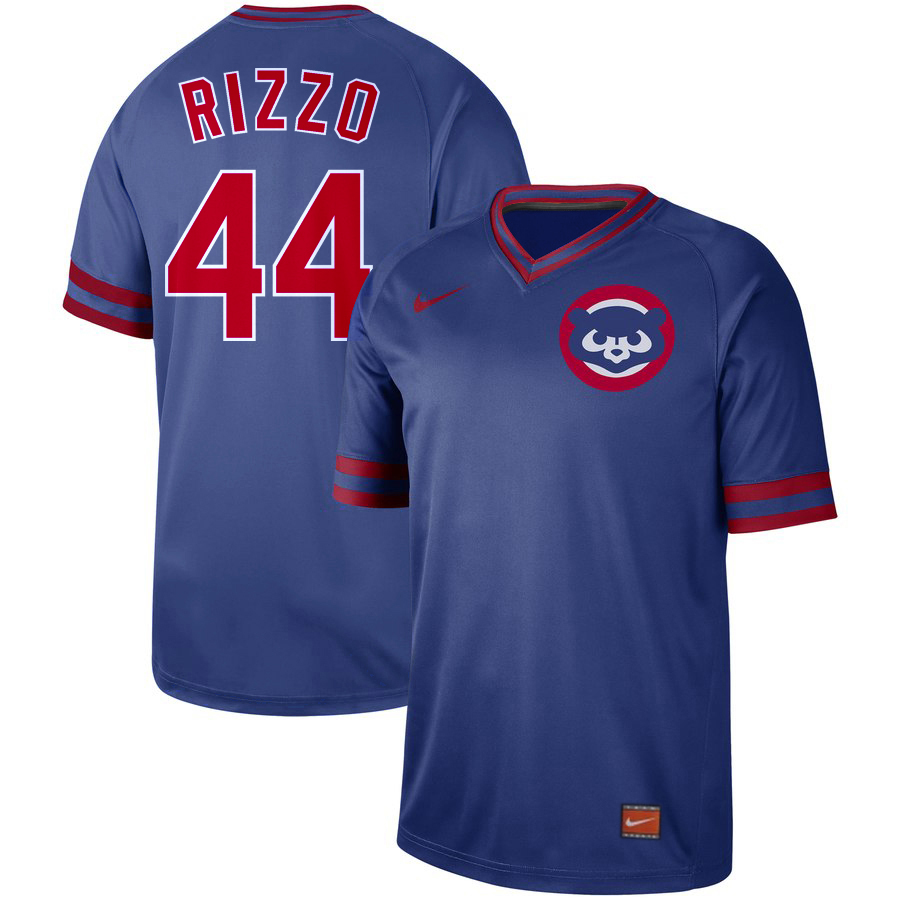 Cubs 44 Anthony Rizzo Blue Throwback Jersey