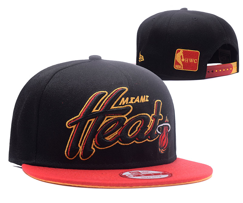 Heat Team Yellow Logo Black Red Adjustable Hat GS