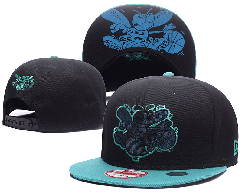 Hornets Fresh Logo Black Blue Adjustable Hat GS