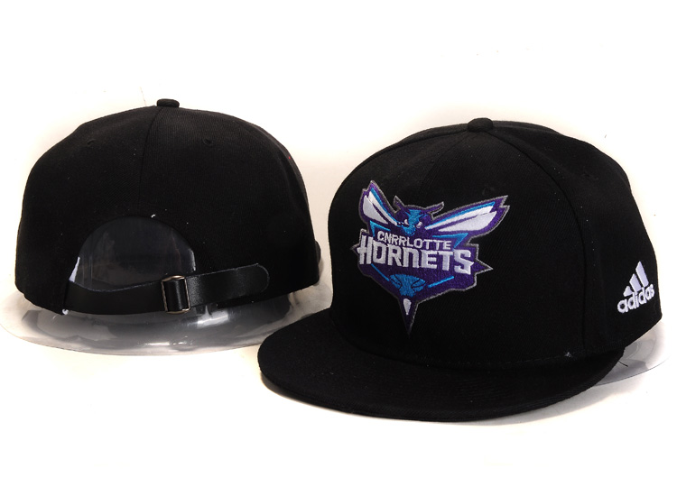 Hornets Team Logo All Black Adjustable Hat GS